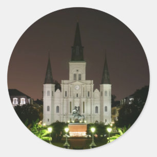 Adesivo Redondo Catedral de St Louis, Nova Orleães