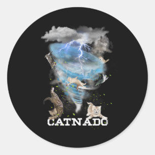 Adesivo Redondo Catnado Engraçado Melhor Gato Grafado, Lover