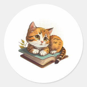 Adesivo Redondo Cats e o rato de gato