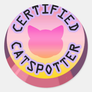 Adesivo Redondo Catspotter certificado