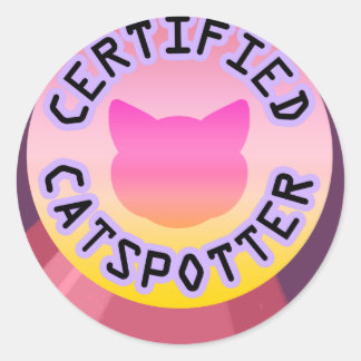 Adesivo Redondo Catspotter certificado