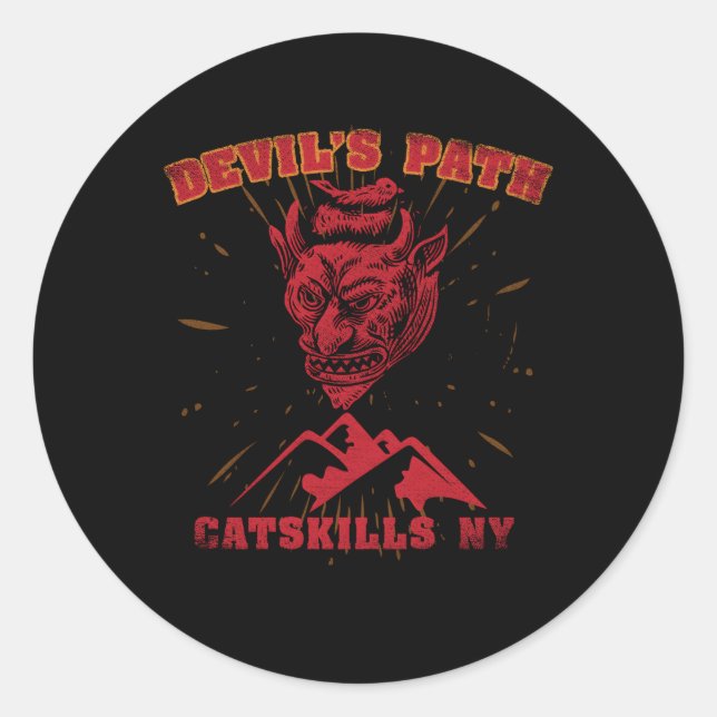 Adesivo Redondo Catss Hikers Devil'S Path Upstate New York Hikers (Frente)
