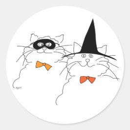 Adesivo Redondo Catty Halloween Sticker