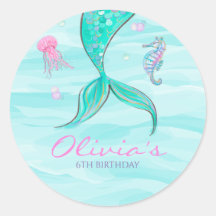 Cauda de Sereia Sob o Mar Aniversário