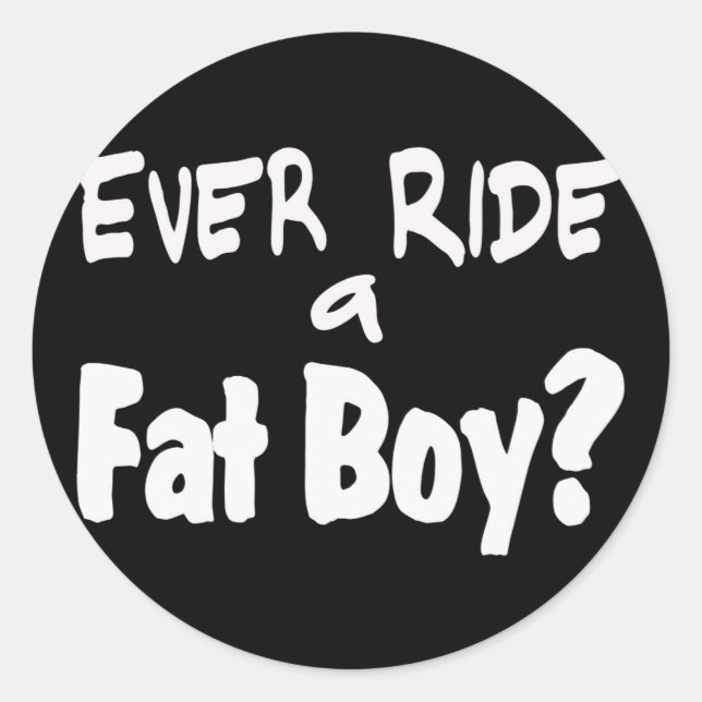 Adesivo Redondo Cavaleiro do Fat Boy (Frente)