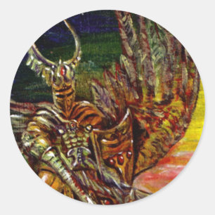 Adesivo Redondo Cavaleiro Escuro