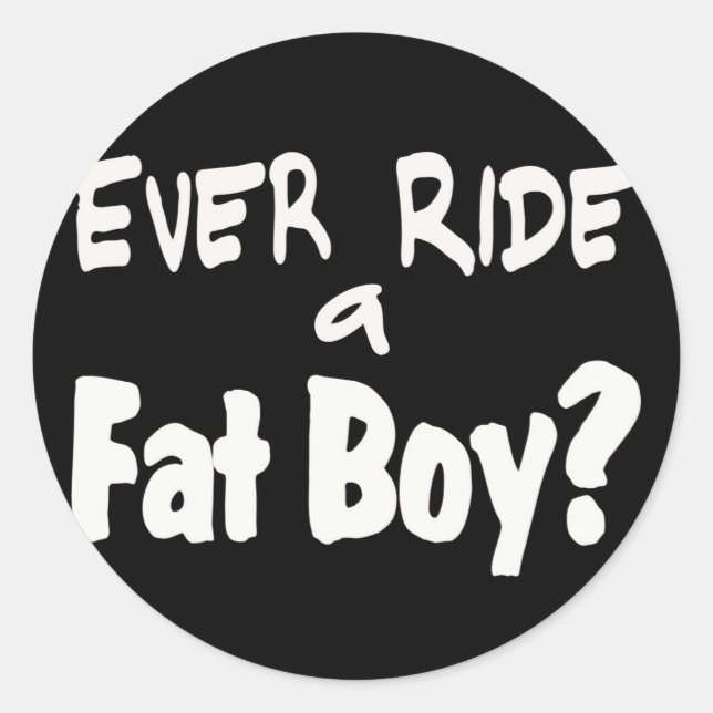 Adesivo Redondo Cavaleiro Fat Boy (Frente)