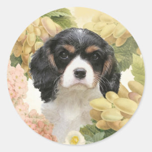 Adesivo Redondo Cavaleiro Rei Charles Spaniel