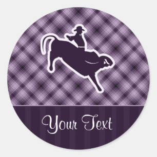 Adesivo Redondo Cavaleiro roxo de Bull