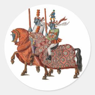 Adesivo Redondo Cavaleiros são feitos para o Amor