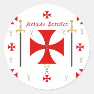 Adesivo Redondo Cavaleiros Templar