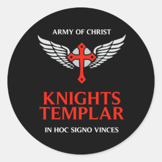 Adesivo Redondo Cavaleiros Templários Arte Única de Insignia Medie