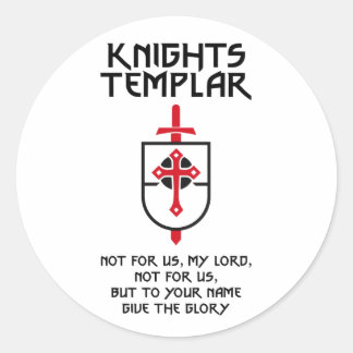 Adesivo Redondo Cavaleiros Templários MOTTO História Medieval Insi