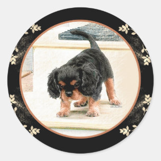 Adesivo Redondo Cavalier King Charles Spaniel
