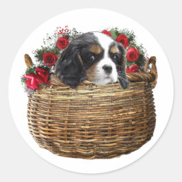 Adesivo Redondo Cavalier King Charles Spaniel