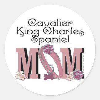 Adesivo Redondo Cavalier King Charles Spaniel MOM