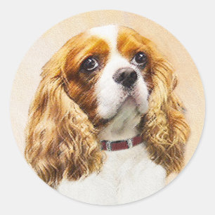 Adesivo Redondo Cavalier King Charles Spaniel Original