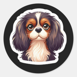 Adesivo Redondo Cavalier King Charles Spaniel Sticker