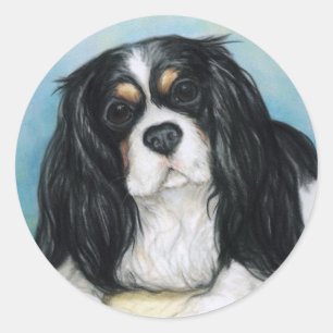Adesivo Redondo Cavalier King Charles Spaniel Sticker