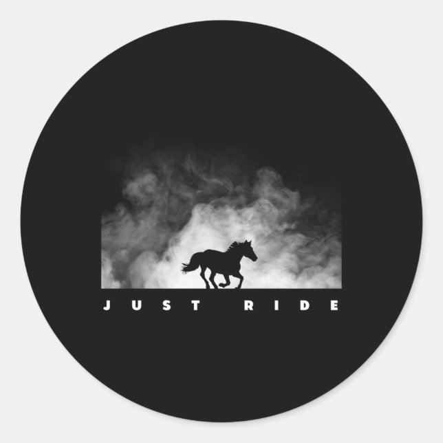 Adesivo Redondo Cavalo Andando (Frente)