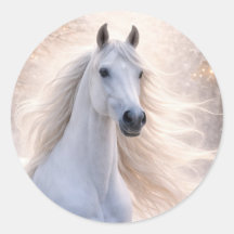 Cavalo Branco de Férias de Natal na Neve