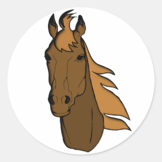 Adesivo Redondo Cavalo cabeça horse head