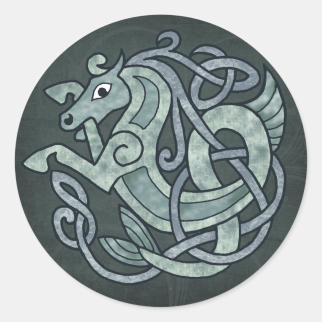 Adesivo Redondo Cavalo Celta (Frente)