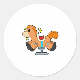 Adesivo Redondo Cavalo-de-pedras