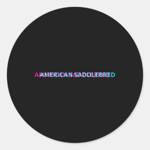Adesivo Redondo Cavalo de Raça Revestido de Saddlepura Americano