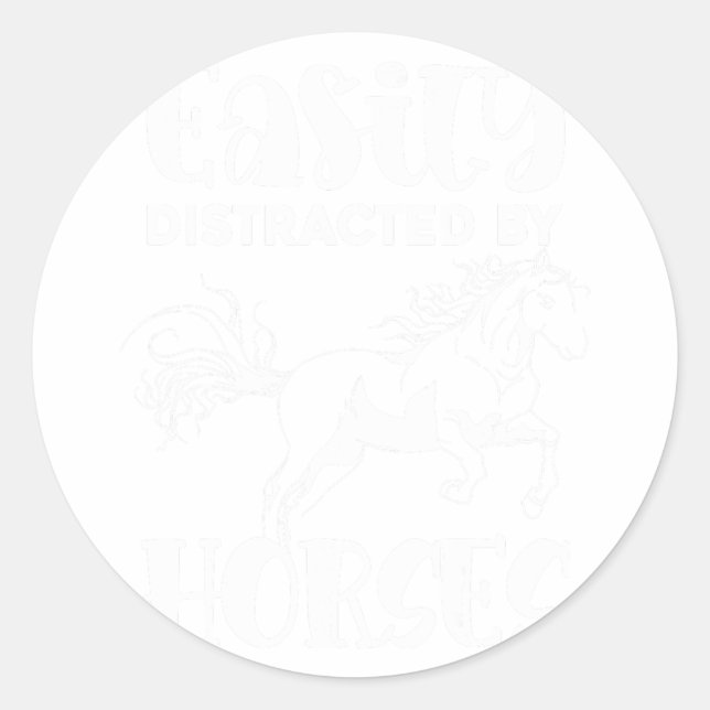 Adesivo Redondo Cavalo do trevo Equestre Cavalo Andando Engraçado  (Frente)