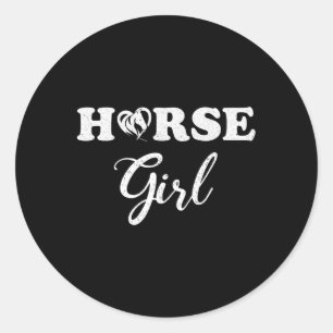 Adesivo Redondo Cavalo Equestre Andando ao Lover Horseback