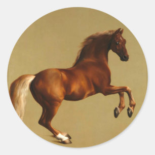 ADESIVO REDONDO CAVALO VERMELHO