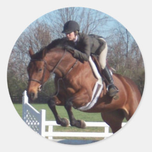 Adesivo Redondo Cavalos e Mostrar Palitos