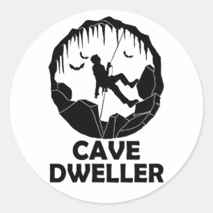 Adesivo Redondo Cave Dweller - Espeleologia Espeleológica do Espel