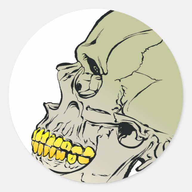 Adesivo Redondo Caveira (Frente)