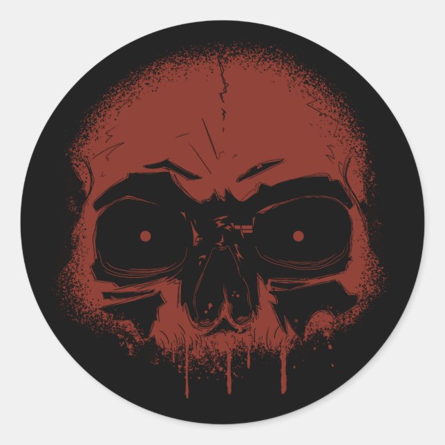 Adesivo Redondo Caveira (Frente)