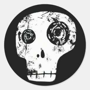 Adesivo Redondo Caveira 13