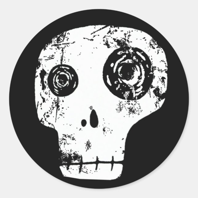 Adesivo Redondo Caveira 13 (Frente)