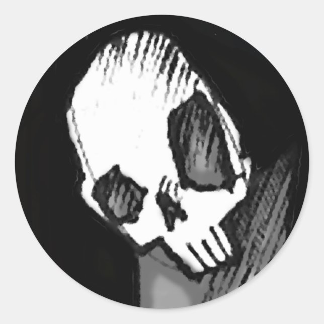 Adesivo Redondo Caveira 14 (Frente)