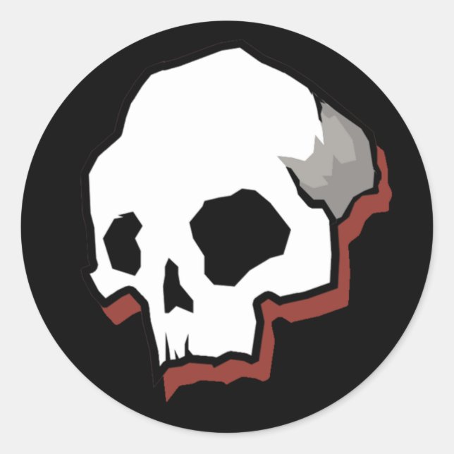 Adesivo Redondo Caveira 17 (Frente)
