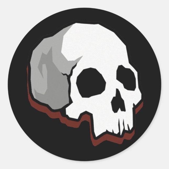 Adesivo Redondo Caveira 18 (Frente)