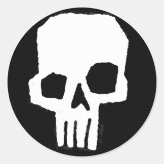 Adesivo Redondo Caveira 19