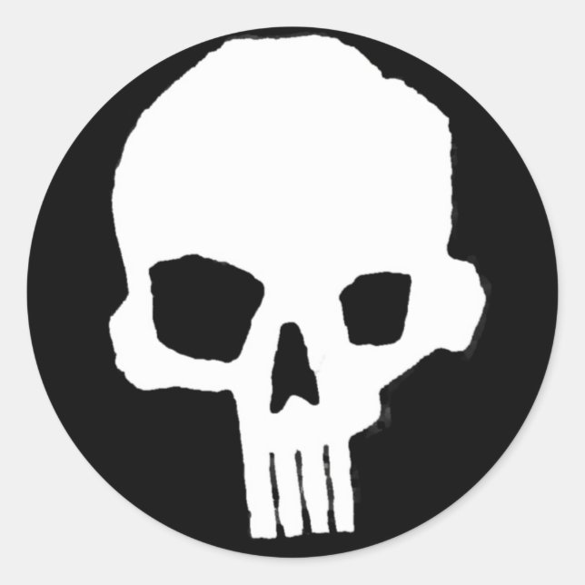 Adesivo Redondo Caveira 21 (Frente)