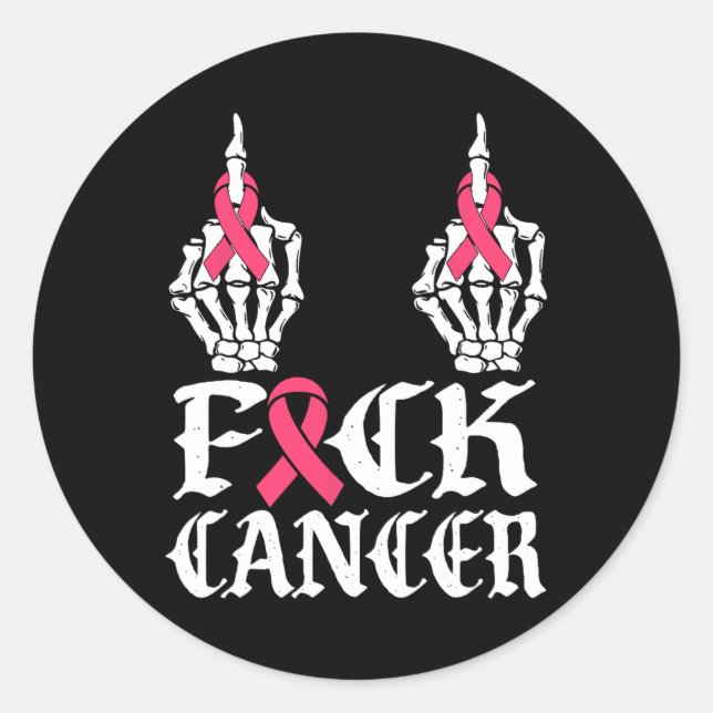 Adesivo Redondo Caveira E Crossbones Esqueleto Cancer 1 (Frente)