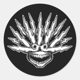 Adesivo Redondo Caveira Seca II