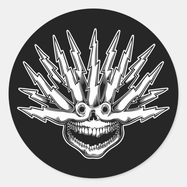 Adesivo Redondo Caveira Seca II (Frente)