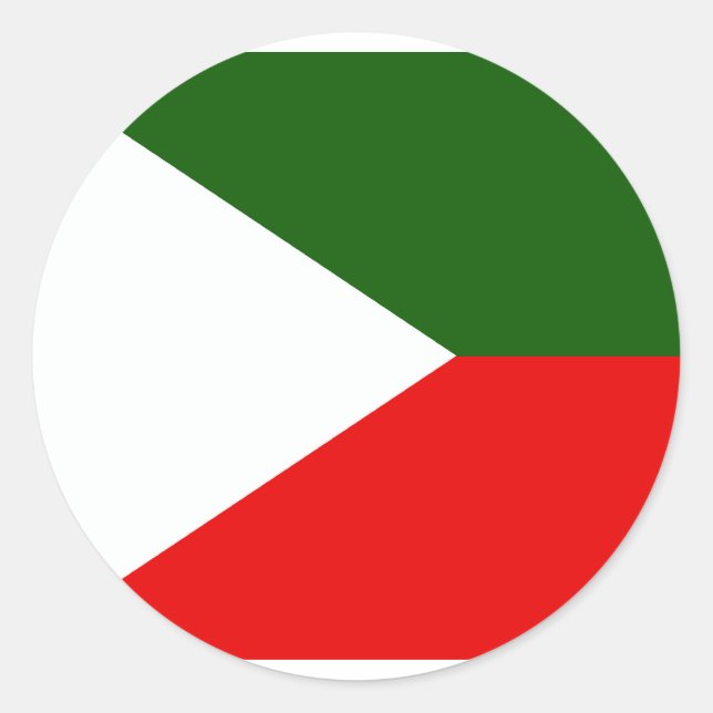 Adesivo Redondo Caxemira Independent, bandeira da Índia (Frente)