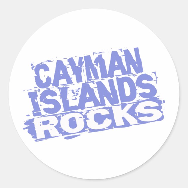 Adesivo Redondo Cayman Islands Rocks (Frente)