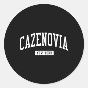 Adesivo Redondo Cazenovia New York Ny Athletic Sports