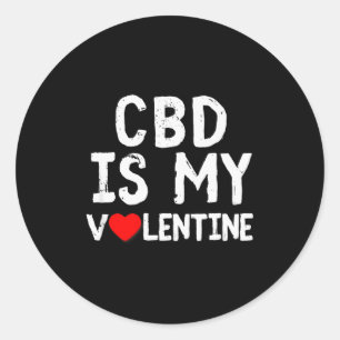 Adesivo Redondo Cbd É Meu Namorado Remédio Para Amantes Da Maconha